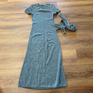 Peruvian Connection Wool Gray Dress